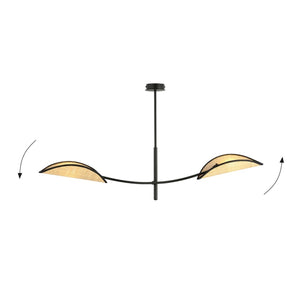 Lampada a Sospensione Lotus, Marrone, Acciaio, 103x60x11 cm, Seven Design