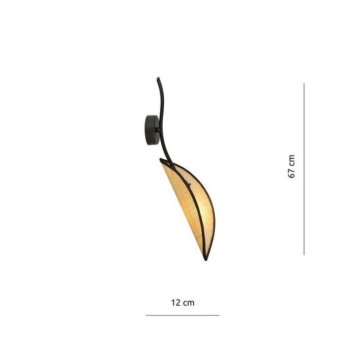 Lampada a Parete Lotus, Marrone, Acciaio, 12x51x12 cm, Seven Design