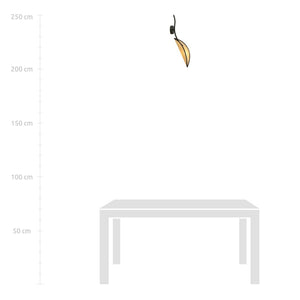 Lampada a Parete Lotus, Marrone, Acciaio, 12x51x12 cm, Seven Design