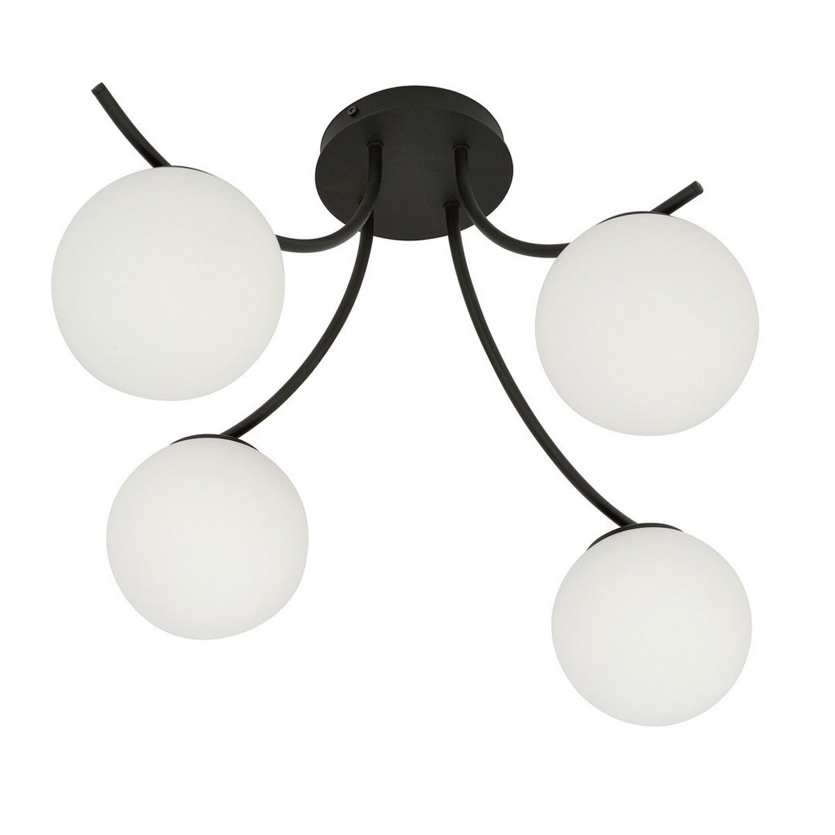 Lampada a Soffitto Boston 1, Nero, Acciaio, 70x37x65 cm, Seven Design