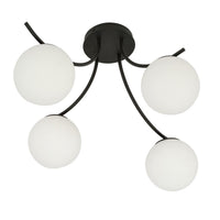 Lampada a Soffitto Boston 1, Nero, Acciaio, 70x37x65 cm, Seven Design
