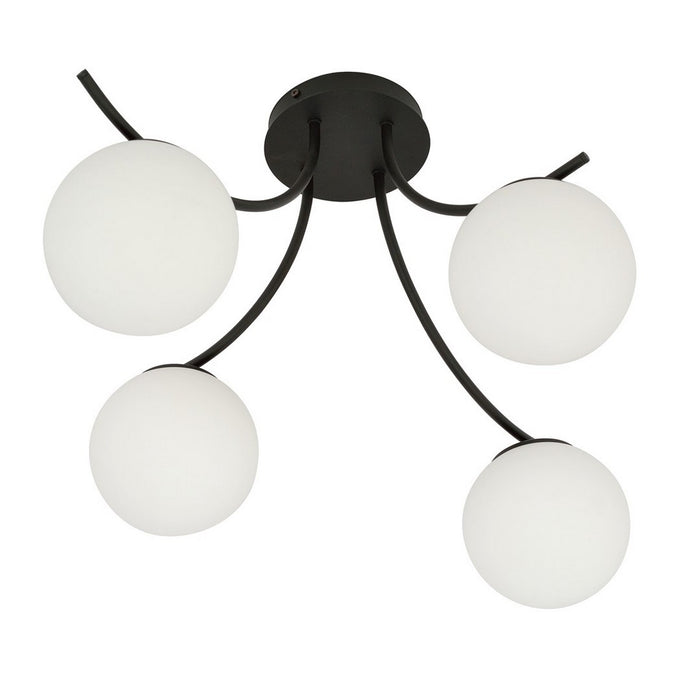 Lampada a Soffitto Boston 1, Nero, Acciaio, 70x37x65 cm, Seven Design