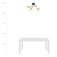 Lampada a Soffitto Boston 1, Nero, Acciaio, 70x37x65 cm, Seven Design