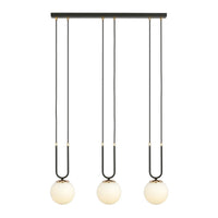 Lampada a Sospensione Glam 1, Nero, Acciaio, 70x115x15 cm, Seven Design