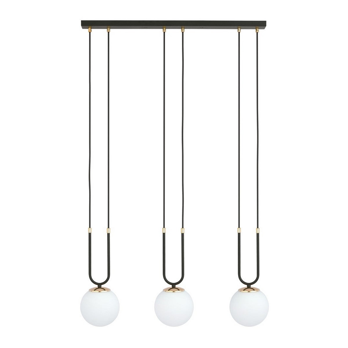 Lampada a Sospensione Glam 1, Nero, Acciaio, 70x115x15 cm, Seven Design