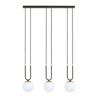 Lampada a Sospensione Glam 1, Nero, Acciaio, 70x115x15 cm, Seven Design