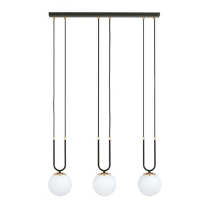 Lampada a Sospensione Glam 1, Nero, Acciaio, 70x115x15 cm, Seven Design