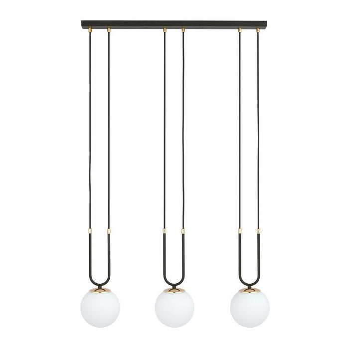 Lampada a Sospensione Glam 1, Nero, Acciaio, 70x115x15 cm, Seven Design