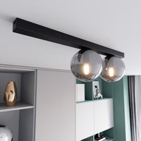 Lampada a Soffitto Fit 4, Nero, Acciaio, 60x17x14 cm, Seven Design