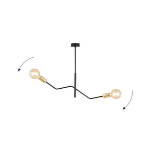 Lampada a Sospensione Bolt, Nero, Acciaio, 66x51x8 cm, Seven Design