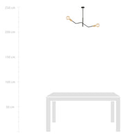 Lampada a Sospensione Bolt, Nero, Acciaio, 66x51x8 cm, Seven Design