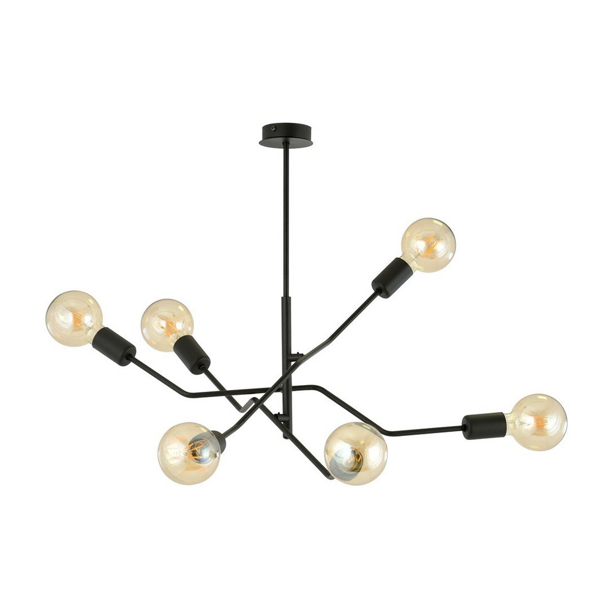 Lampada a Sospensione Frix 1, Nero, Acciaio, 66x53x66 cm, Seven Design