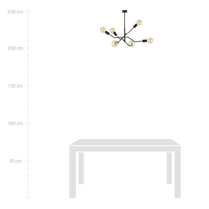 Lampada a Sospensione Frix 1, Nero, Acciaio, 66x53x66 cm, Seven Design