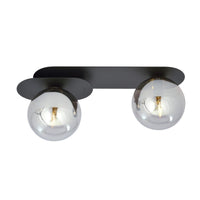 Lampada a Soffitto Plaza 4, Nero, Acciaio, 45x18x14 cm, Seven Design