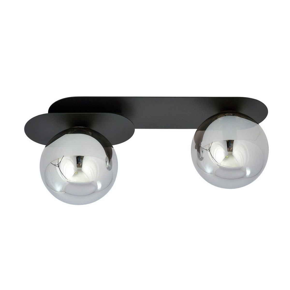 Lampada a Soffitto Plaza 4, Nero, Acciaio, 45x18x14 cm, Seven Design