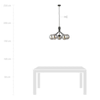 Lampada a Sospensione Nova, Grigio, Acciaio, 57x100x46 cm, Seven Design