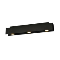 Lampada a Soffitto Kenno, Nero, Acciaio, 72x12x10 cm, Seven Design