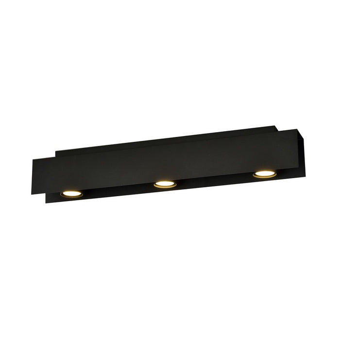 Lampada a Soffitto Kenno, Nero, Acciaio, 72x12x10 cm, Seven Design