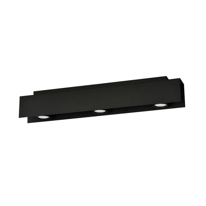 Lampada a Soffitto Kenno, Nero, Acciaio, 72x12x10 cm, Seven Design