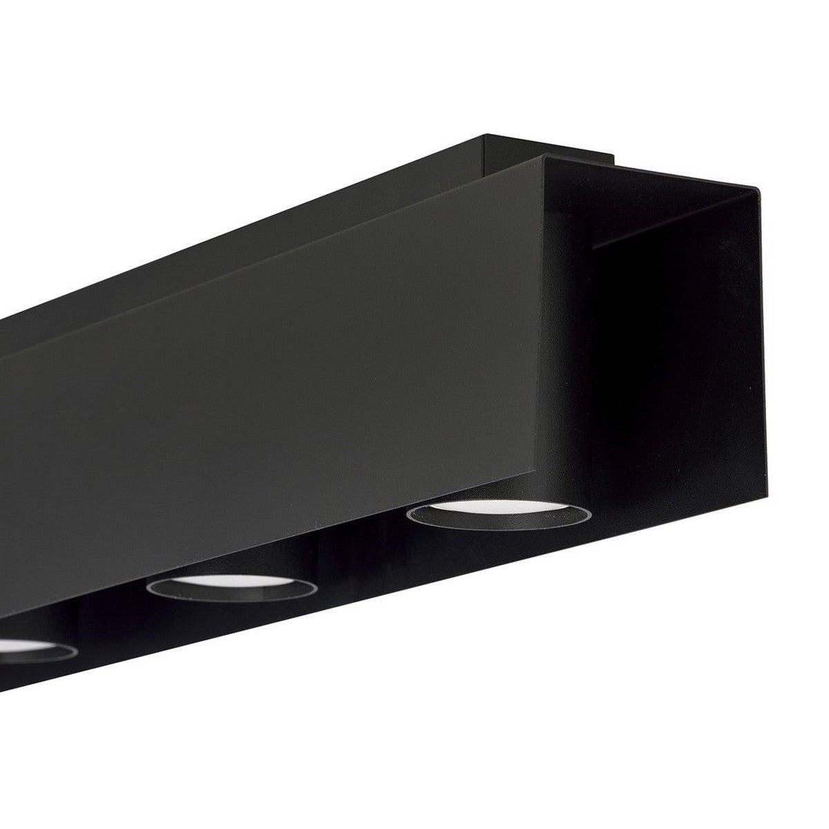 Lampada a Soffitto Kenno, Nero, Acciaio, 72x12x10 cm, Seven Design