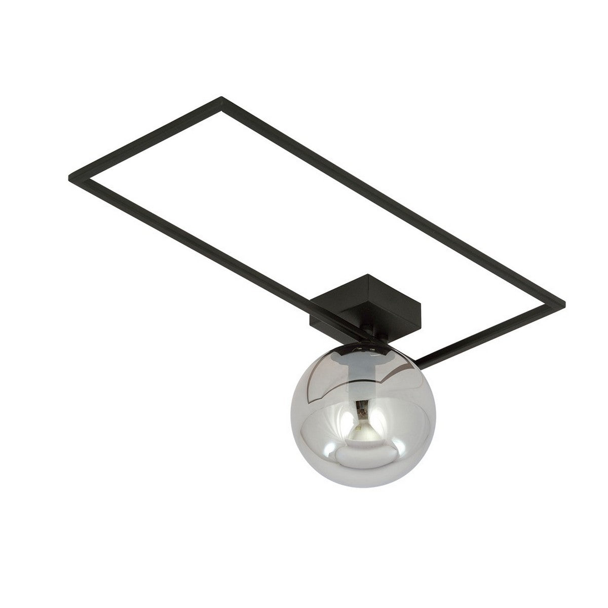 Lampada a Soffitto Imago 6, Nero, Acciaio, 50x21x18 cm, Seven Design