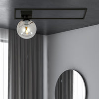 Lampada a Soffitto Imago 7, Nero, Acciaio, 50x21x18 cm, Seven Design