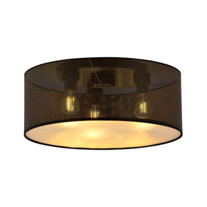 Lampada a Soffitto Aston, Nero, Acciaio, 50x20x50 cm, Seven Design