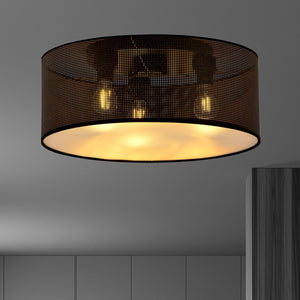 Lampada a Soffitto Aston, Nero, Acciaio, 50x20x50 cm, Seven Design