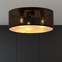 Lampada a Soffitto Aston, Nero, Acciaio, 50x20x50 cm, Seven Design