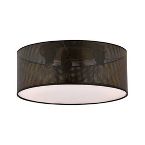 Lampada a Soffitto Aston, Nero, Acciaio, 50x20x50 cm, Seven Design