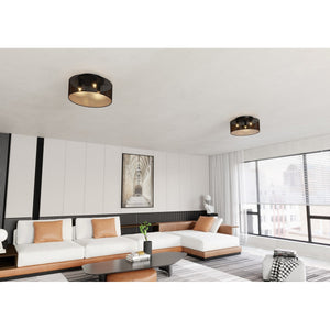 Lampada a Soffitto Aston, Nero, Acciaio, 50x20x50 cm, Seven Design