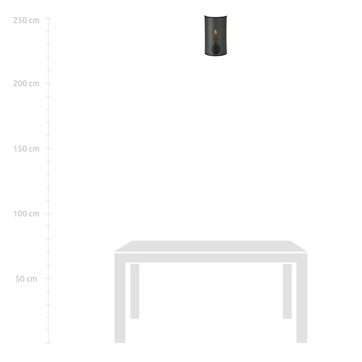 Lampada a Parete Aston, Nero, Acciaio, 18x32x8 cm, Seven Design