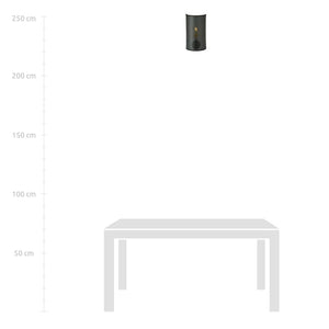 Lampada a Parete Aston, Nero, Acciaio, 18x32x8 cm, Seven Design