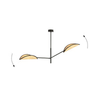 Lampada a Sospensione Vene, Nero, Acciaio, 102x51x11 cm, Seven Design