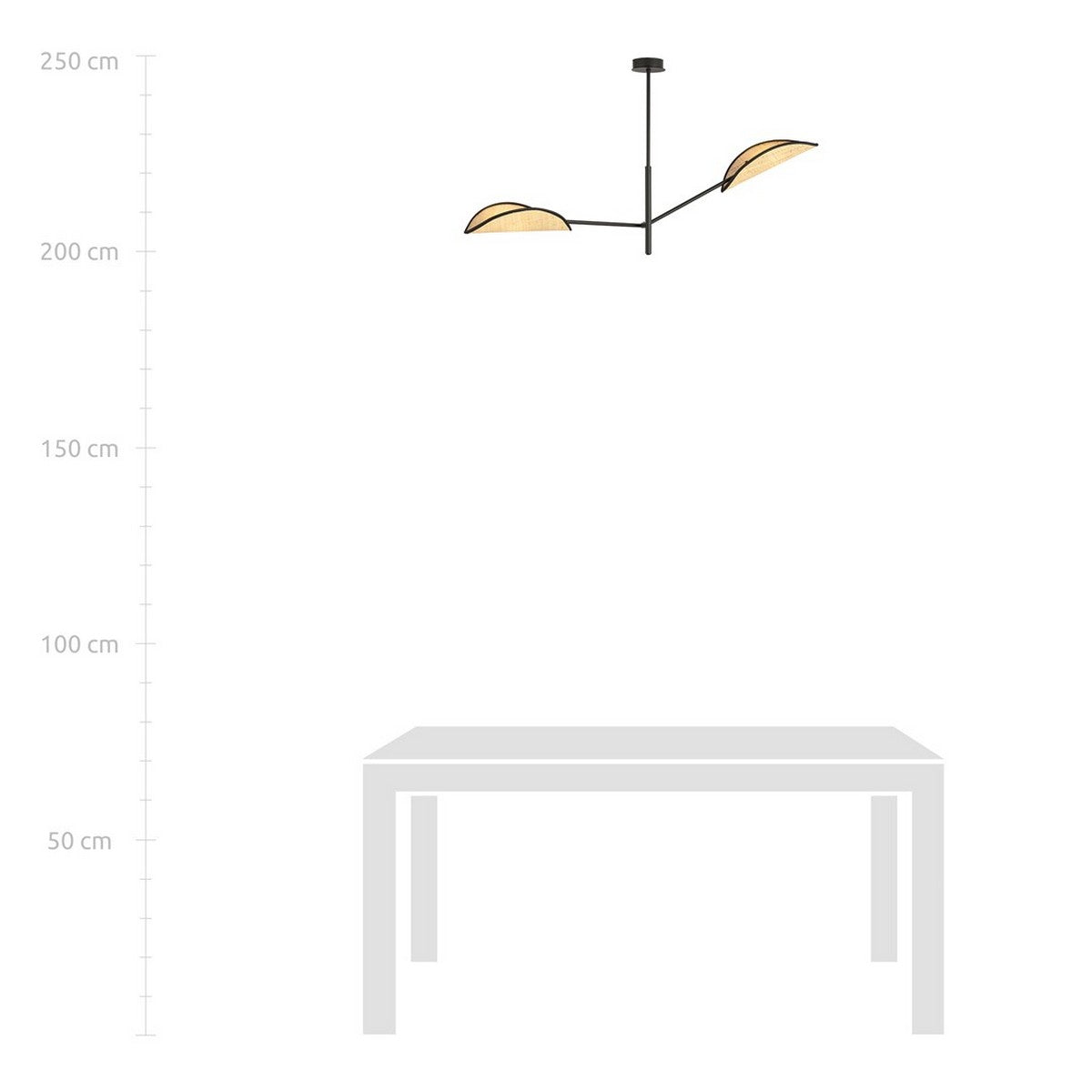Lampada a Sospensione Vene, Nero, Acciaio, 102x51x11 cm, Seven Design