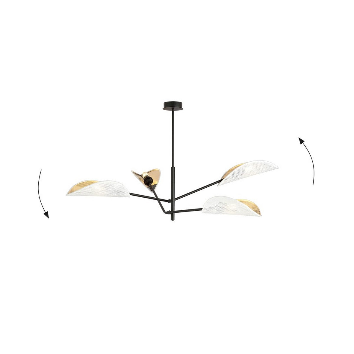Lampada a Sospensione Vene 9, Nero, Acciaio, 102x51x102 cm, Seven Design