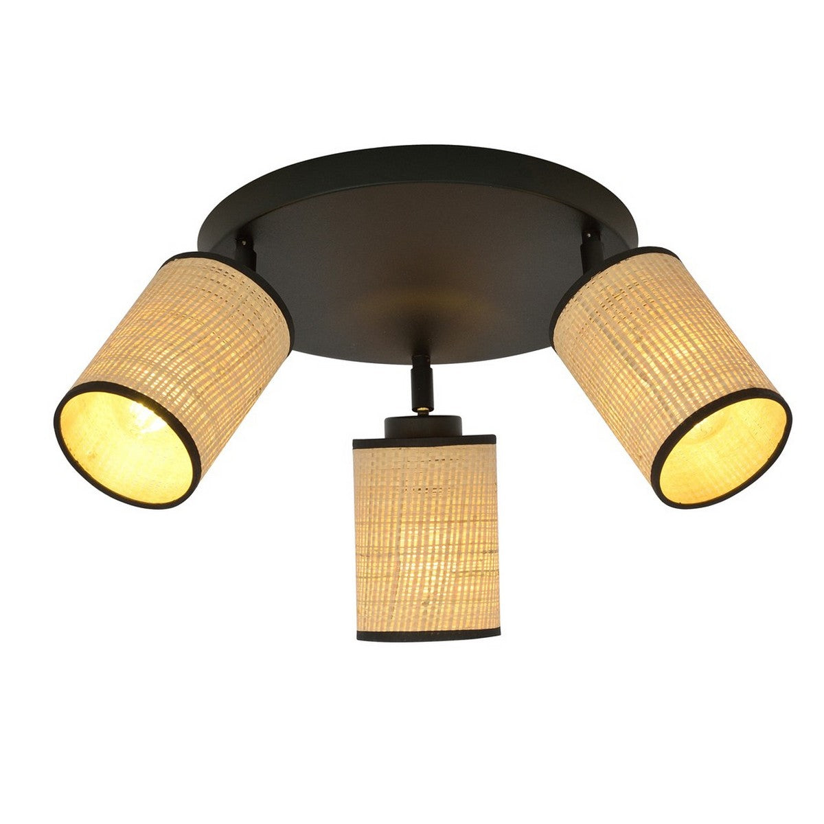 Lampada a Soffitto Yoga, Marrone, Acciaio, 50x24x30 cm, Seven Design