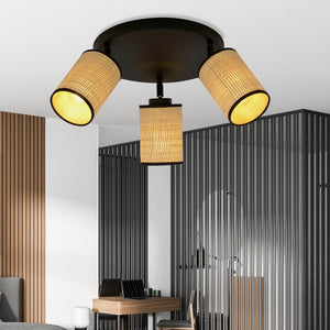 Lampada a Soffitto Yoga, Marrone, Acciaio, 50x24x30 cm, Seven Design