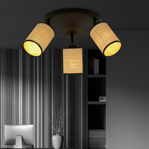 Lampada a Soffitto Yoga, Marrone, Acciaio, 50x24x30 cm, Seven Design