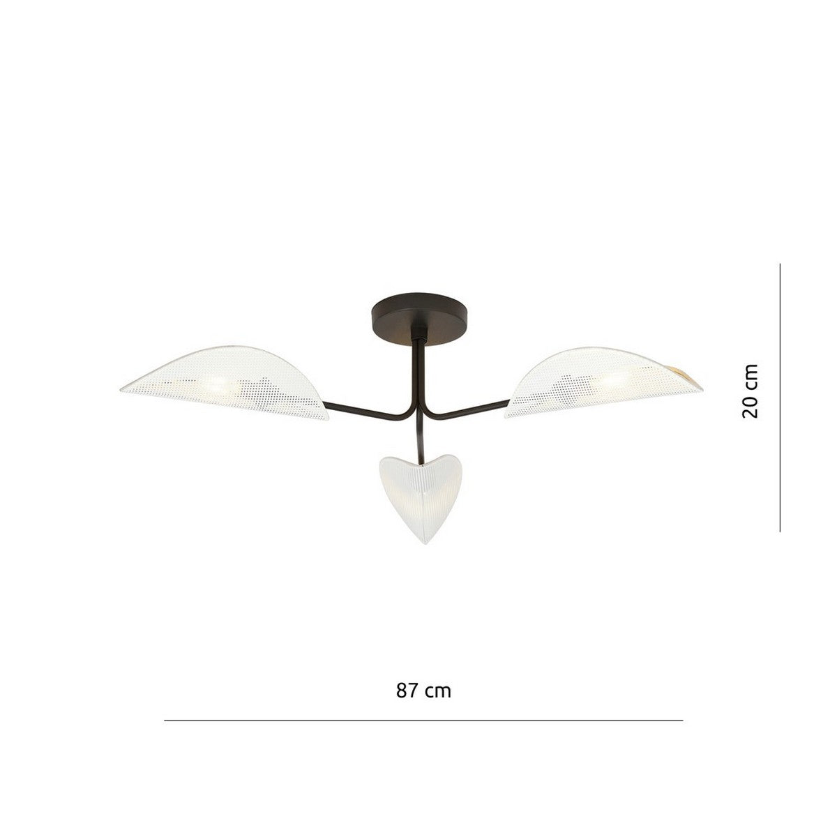 Lampada a Soffitto Gomez, Nero, Acciaio, 87x20x87 cm, EPIKASA
