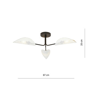 Lampada a Soffitto Gomez, Nero, Acciaio, 87x20x87 cm, EPIKASA