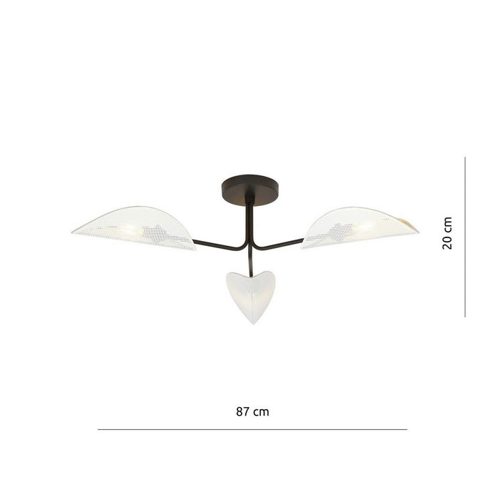 Lampada a Soffitto Gomez, Nero, Acciaio, 87x20x87 cm, EPIKASA