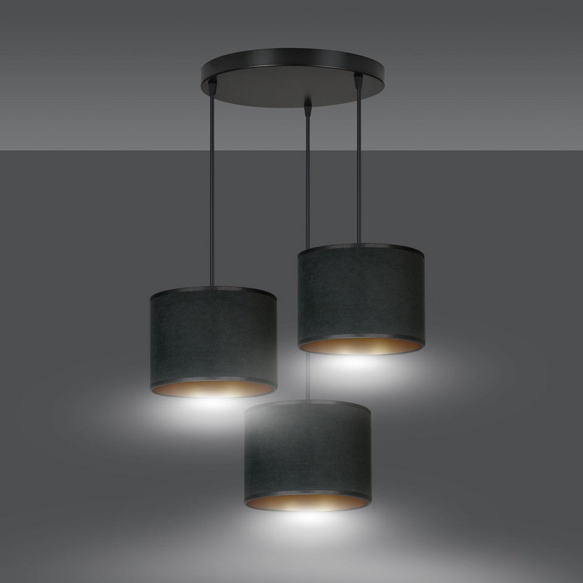 Lampada a Sospensione Hilde, Nero, Acciaio, 42x100x50 cm, Seven Design