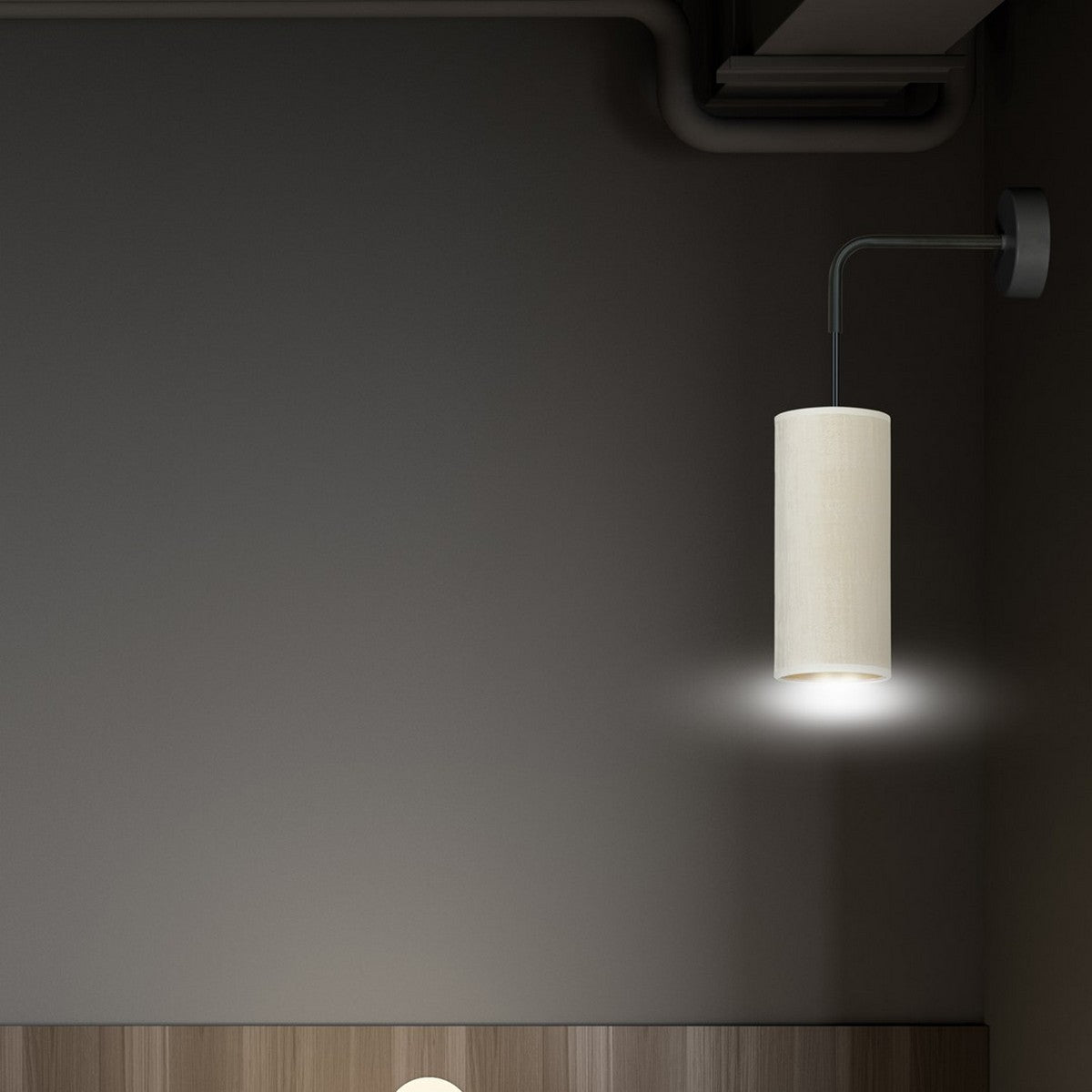 Lampada a Parete Bente, Bianco, Acciaio, 10x40x18 cm, EPIKASA