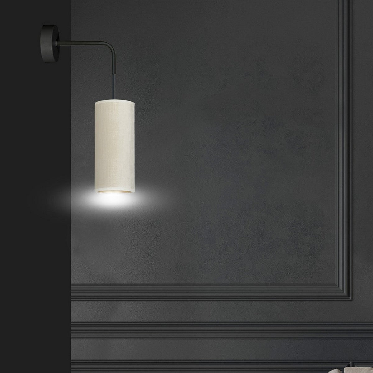 Lampada a Parete Bente, Bianco, Acciaio, 10x40x18 cm, EPIKASA