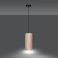Lampada a Sospensione Bente, Rosa, Acciaio, 10x100x6 cm, EPIKASA