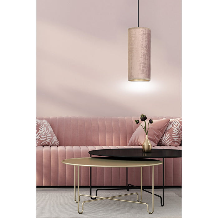 Lampada a Sospensione Bente, Rosa, Acciaio, 10x100x6 cm, EPIKASA