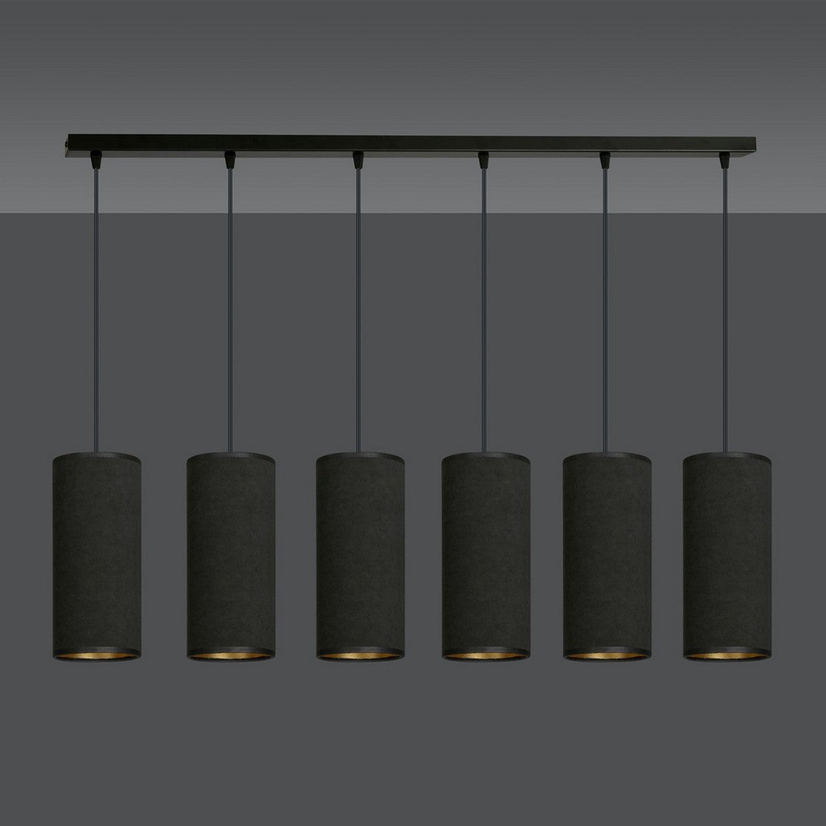 Lampada a Sospensione Bente, Nero, Acciaio, 95x100x6 cm, EPIKASA