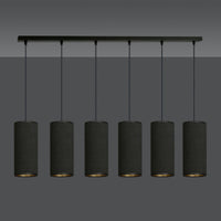 Lampada a Sospensione Bente, Nero, Acciaio, 95x100x6 cm, EPIKASA