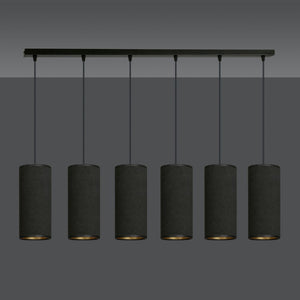 Lampada a Sospensione Bente, Nero, Acciaio, 95x100x6 cm, EPIKASA